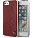 MERCEDES IPHONE 8 REAL LEATHER HARD CASE-RED