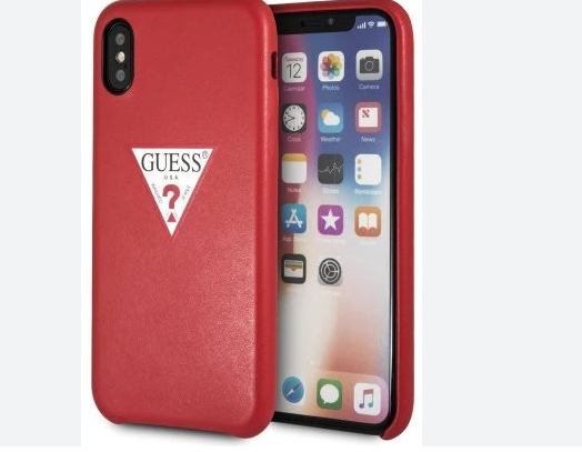 GUESS IPHONE X HARD CASE WITH GUESS LOGO -RED
