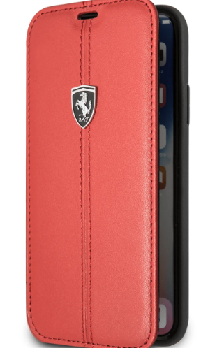 FERRARI IPHONE X/XS BOOKTYPE FOLIO- RED