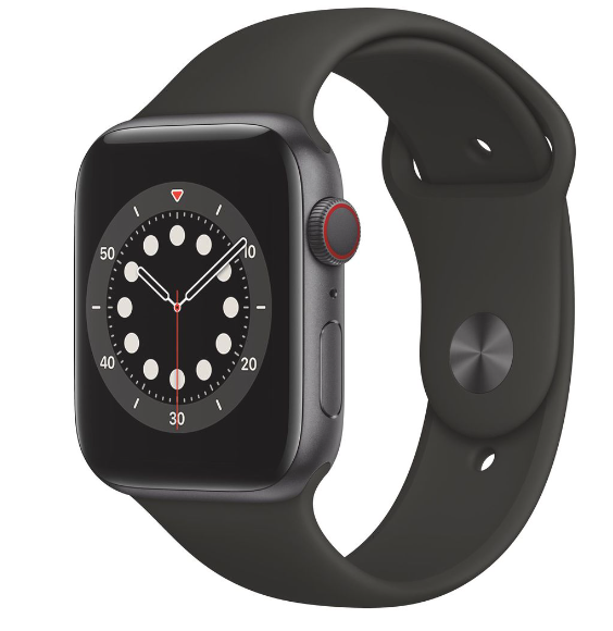 Apple Watch Series 6 GPS + Cellular (40mm) - Space Gray Case with Black Sport Band